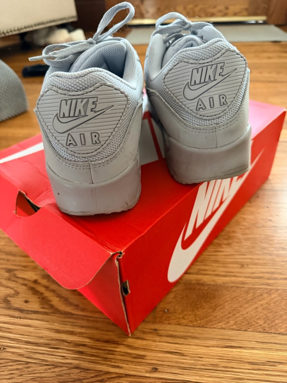 Nike Light Gray Air Max Low-Top Sneakers - Picture 4 of 6